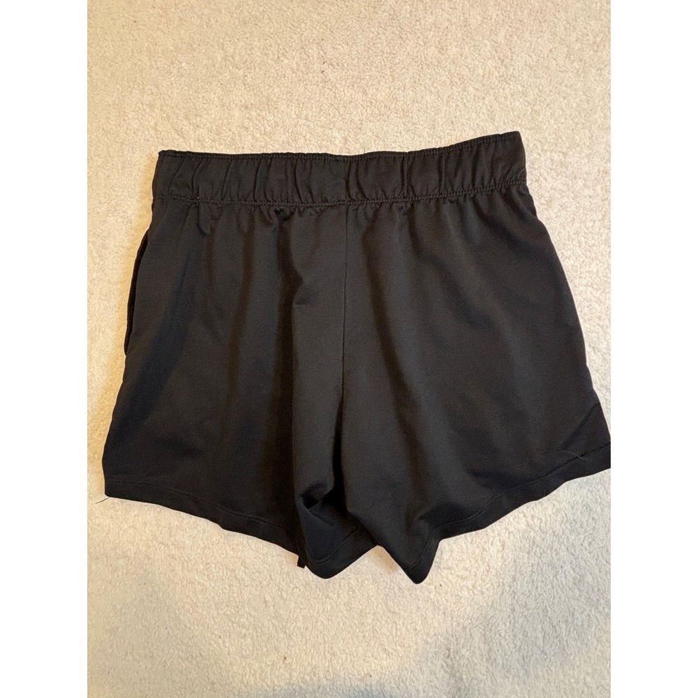 Nike Dri-FIT Womens XS Black Athletic Running Training Shorts Drawstring Swoosh - Picture 4 of 4